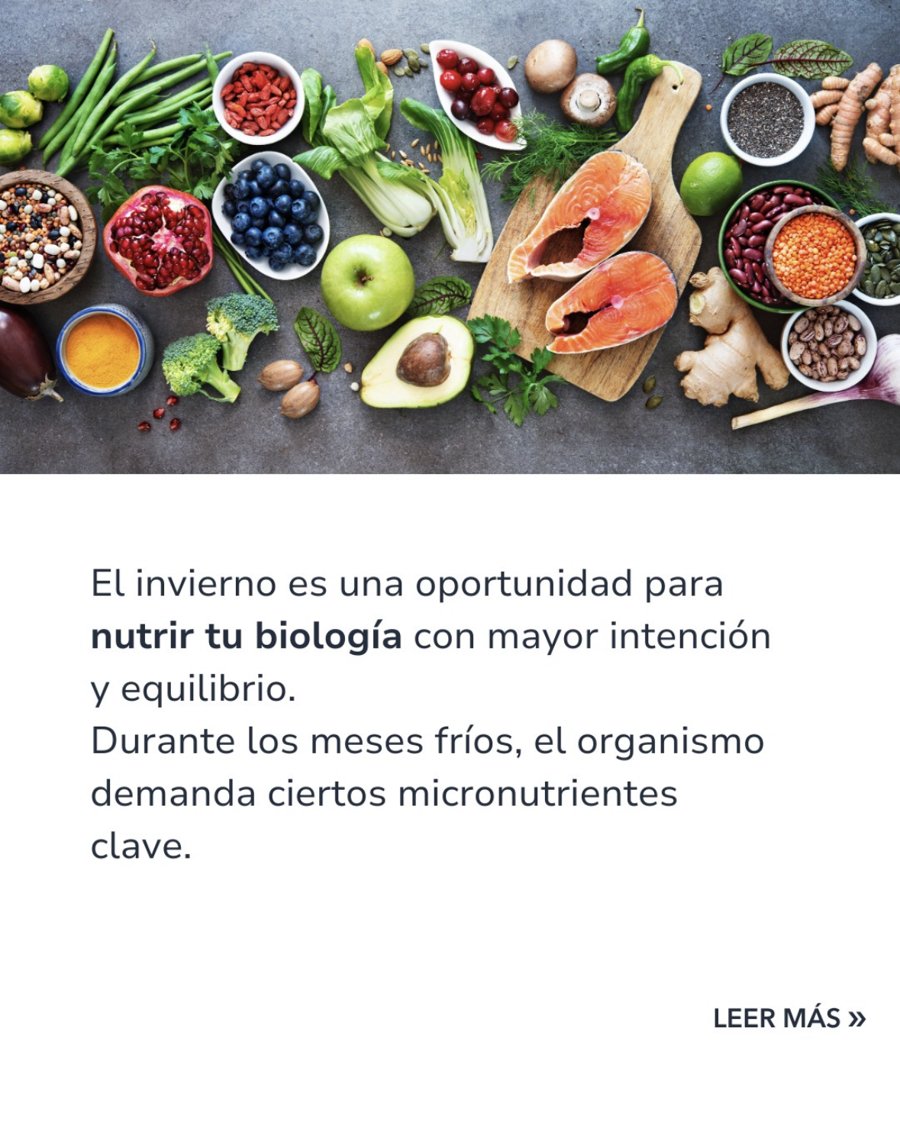 Alimentación que nutre tu biología